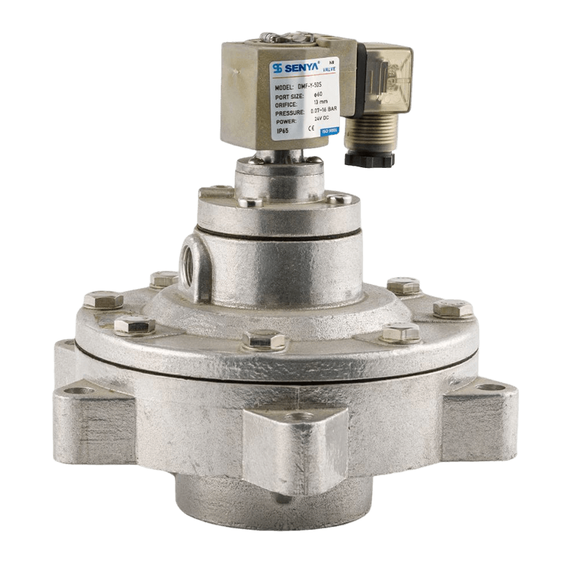 Penapis habuk pengumpul udara Sudut Kanan dua - kedudukan dua hala injap solenoid nadi aluminium tuang DMF-Y